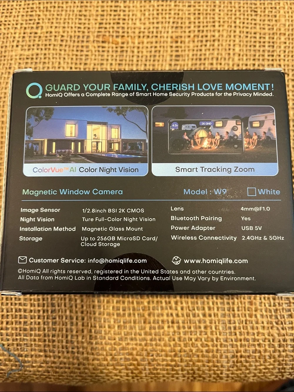 Life ColorVue AI 2K Window Camera - Black and White
